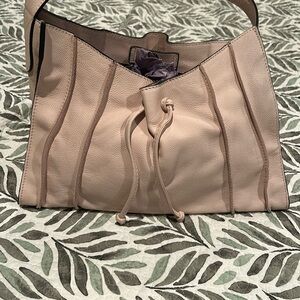 Elegant pink Leather Women's Bag